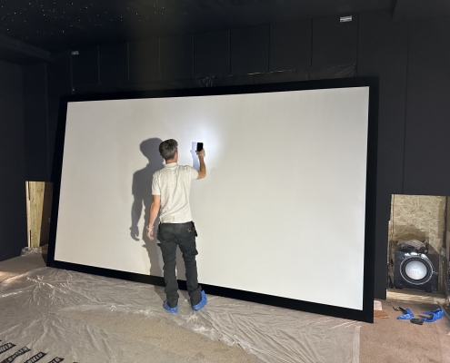 ACOUSTICALLY TRANSPARENT SCREEN DEVON projector home cinema devon