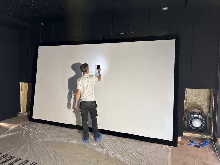 ACOUSTICALLY TRANSPARENT SCREEN DEVON projector home cinema devon
